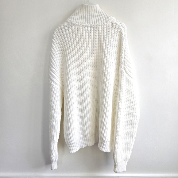 New Varley Natalia Half-Zip Long Sleeve Oversized White Pullover Sweater NWT Med - Picture 14 of 17